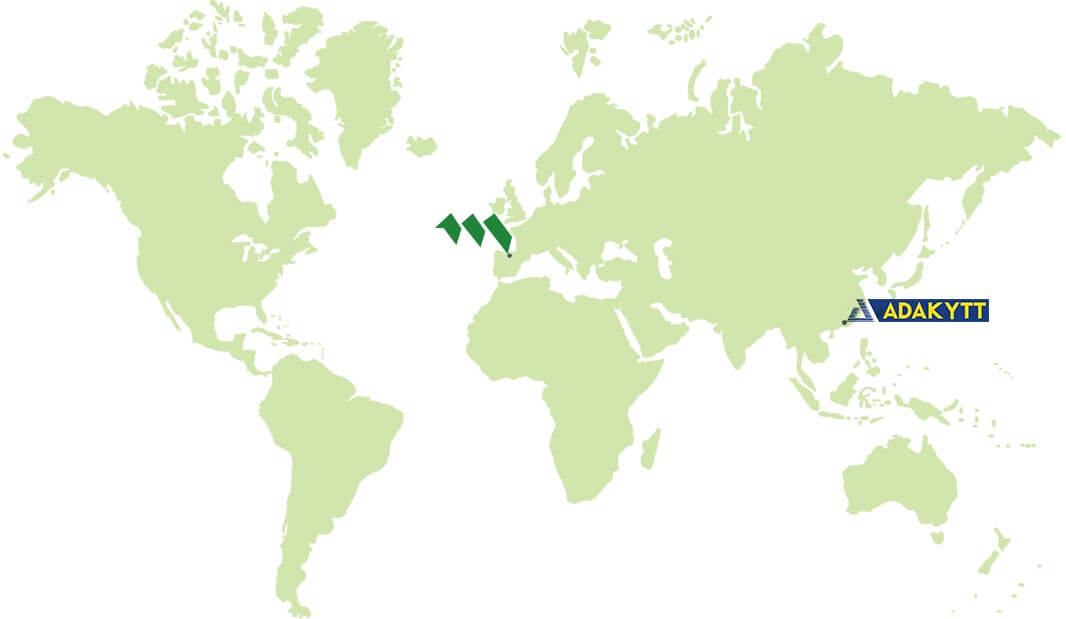 Mapa mundial MECADETOL-ADAKYTT